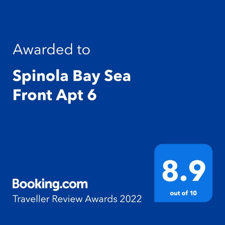 Spinola Bay Sea Front Apt 6 Сент Джулианс Экстерьер фото